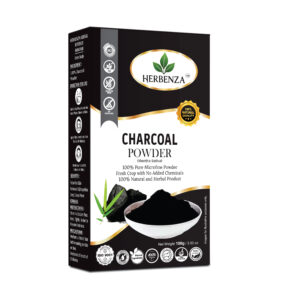 Herbenza Herbal Charcoal Powder – Pure Herbal Detox for Skin & Hair 100g