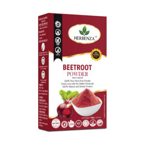 Herbenza Herbal Beetroot Powder – Natural Energy & Vitality Boost 100g