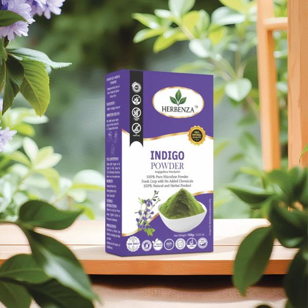 Herbenza Herbal Indigo Powder – Natural Hair Color & Care 100g - Image 5