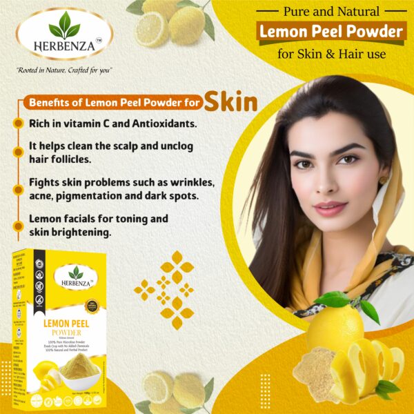 Herbenza Herbal Lemon Powder – Natural Zest for Health & Beauty 100g - Image 6
