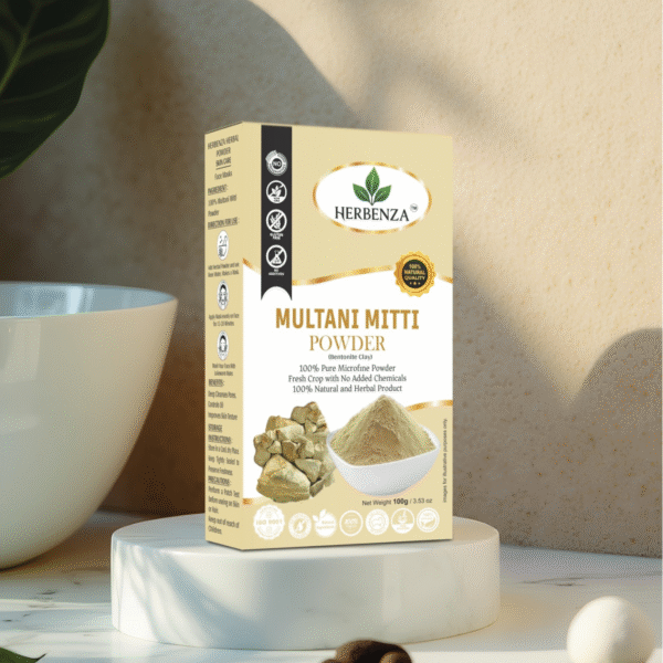 Herbenza Herbal Multani Mitti Powder – Natural Skin & Hair Care 100g - Image 5