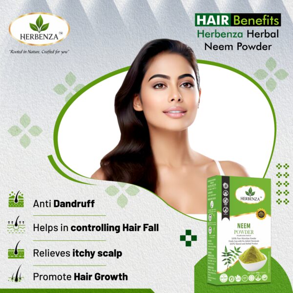 Herbenza Herbal Neem Powder – Natural Skin & Hair Care 100g - Image 5
